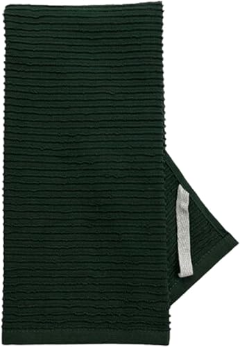 Miniatura 7 de Toallas de cocina verde oscuro 100% algodón paño de limpieza suave secado absorbente acanalado Terry Loop, juego de 3 multiusos para uso diario