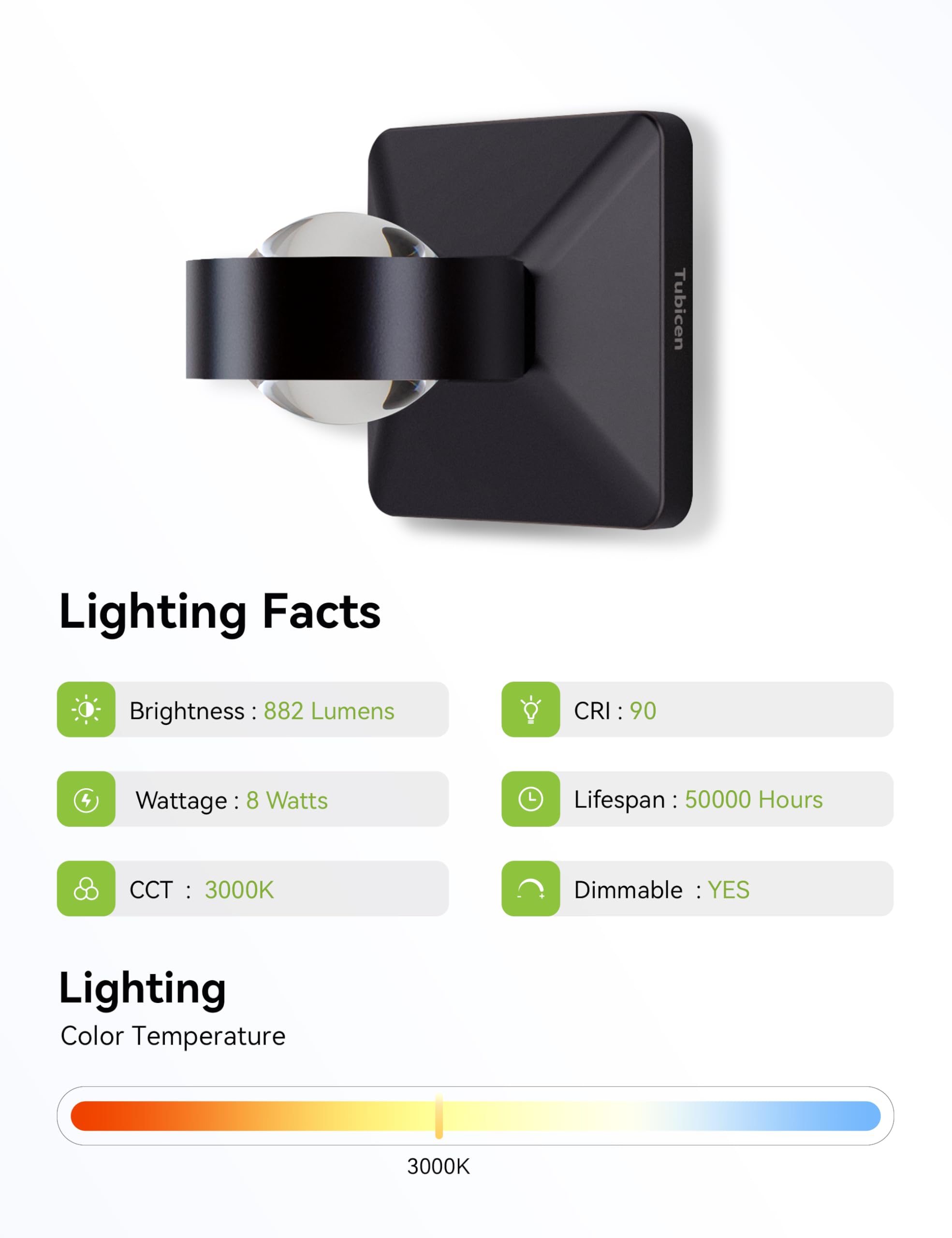 Tubicen Dimmable Outdoor Wall Lights Up Down LED Patio Light Fixtures High IP65 Waterproof Exterior Wall Lighting for — view 8