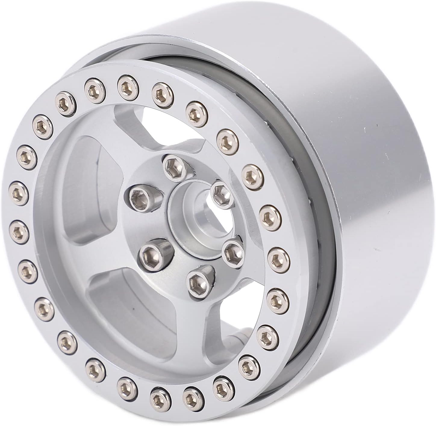 Shanrya 1.9 Beadlock Wheels, ​Metal Wheel Rim, Strong Practicability Practical to Use Aluminum Alloy Material RC Wheel Rims for RC Car