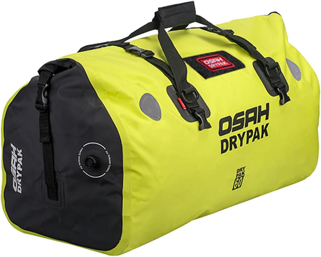 Waterproof Duffel& Luggage Bag - Motorcycle Dry Bag Tail Saddle Bags with Roll Top Closure,Large Storage Space,for Camping, Kayaking, Fishing & Traveling(Green, 60L) 60L Green