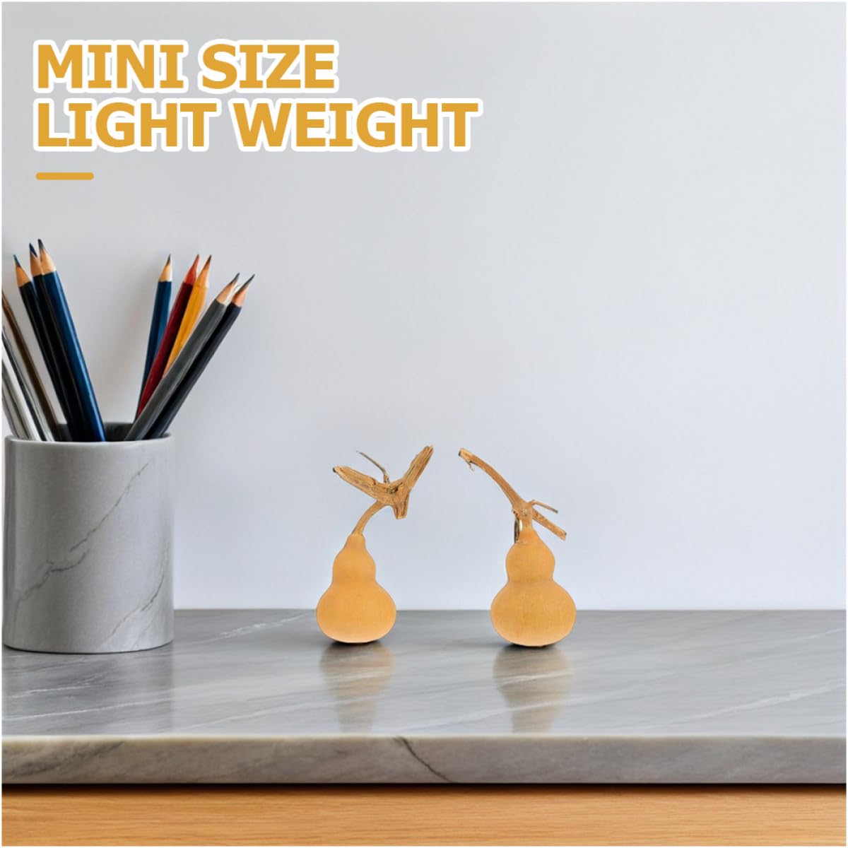 10 Piezas Adornos de Calabaza Naturales Mini 4-6 CM Decoraciones Artesanales Pequeñas para Hogar Oficina y Fiestas Calabazas Decorativas Ligeras y Fáciles de Colocar