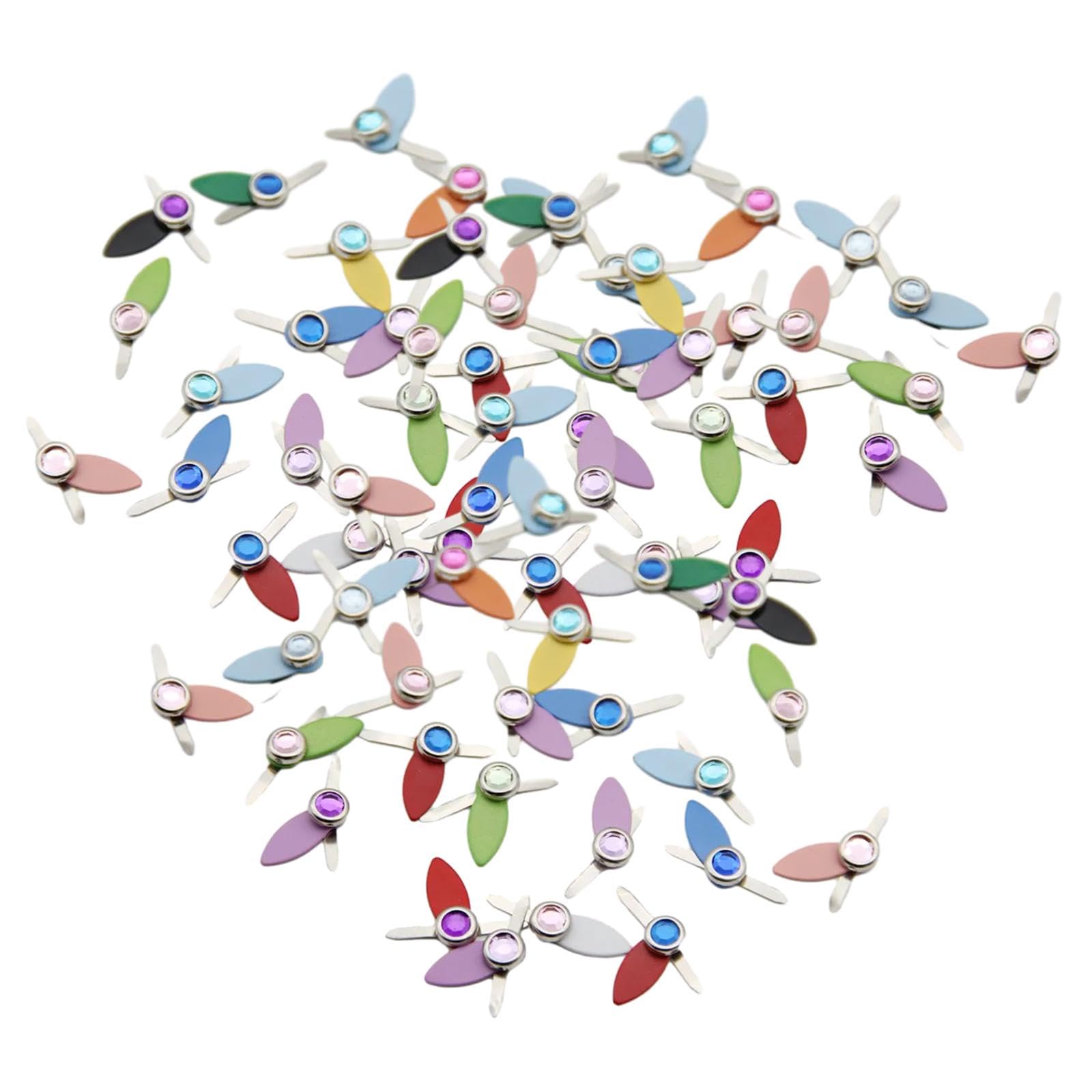 Colaxi 100Pcs Picture Frame Turn Buttons 100Pcs Mini Brads Frame Back Plate Buttons Gift Paper Fasteners Metal Brads for Artwork DIY
