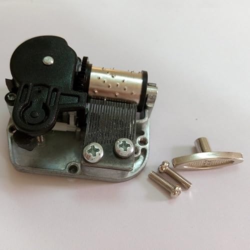 Miniatura 7 de Movimiento de mecanismo musical de 18 notas para caja de música DIY, Let It Go, movimiento de música de manivela dorada