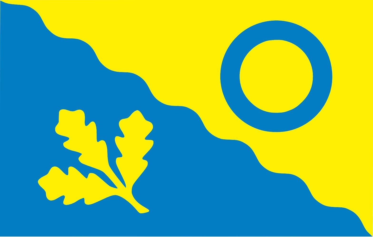 Drapeau large Võru valla lipp de haute qualité avec coutures renforcées et finitions soignées