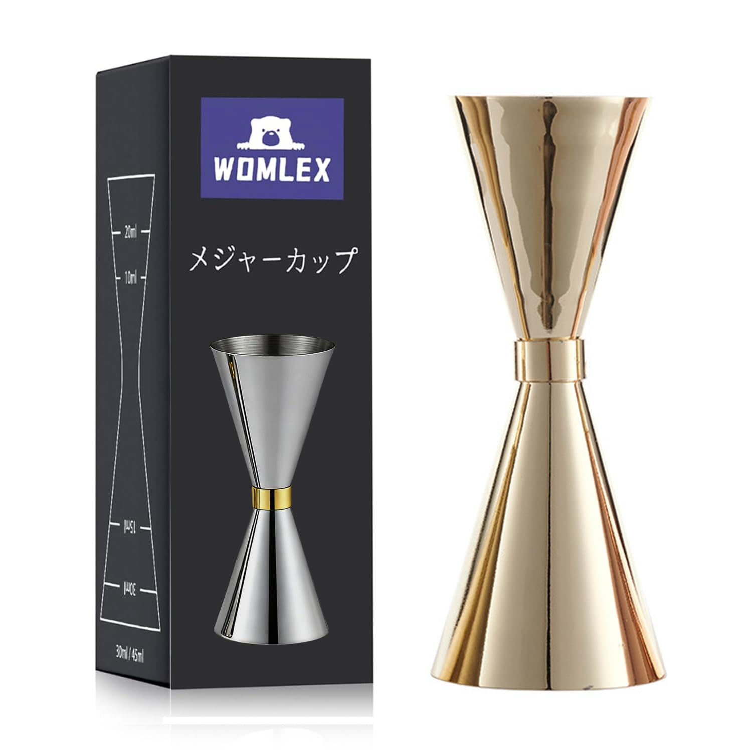Amazon | WOMLEX メジャーカップ 目盛り ジガーカップ カクテル