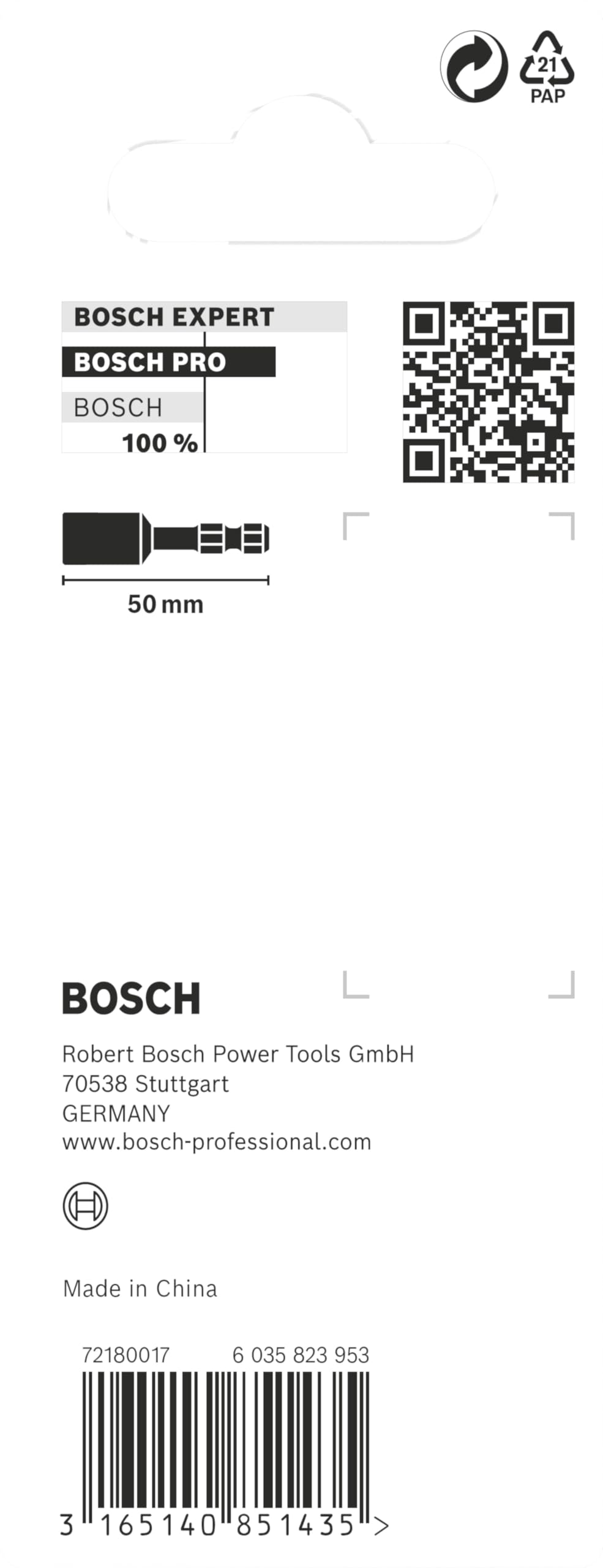 Bosch 2608522353 Impact-lokma anahtar 13 mm, 0 W, 0 V