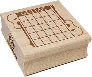 Split Acoustic Guitar Chord Chart Square Rubber Stamp for Stamping Crafting - 1.75in Medium