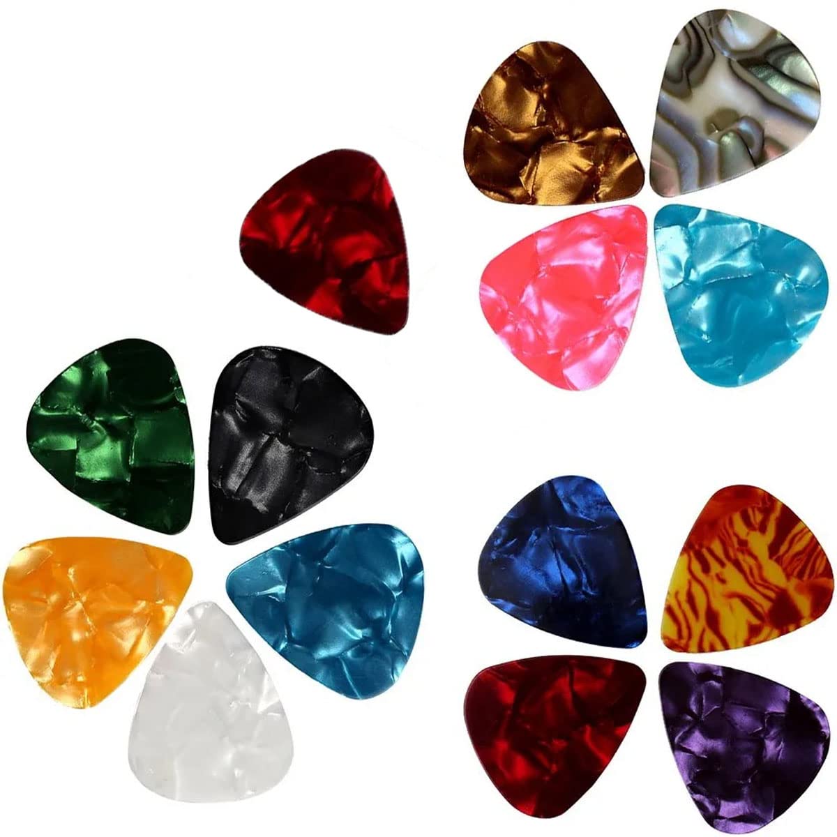 Imaginea Guitar Picks for Acoustic Guitar, Unique Plectrum Multi-Color Celluloid Guitar Pick Plectrums for Guitar Lovers, Bass, Electric, Guitars Accessories Includes 0.46mm (10pcs)