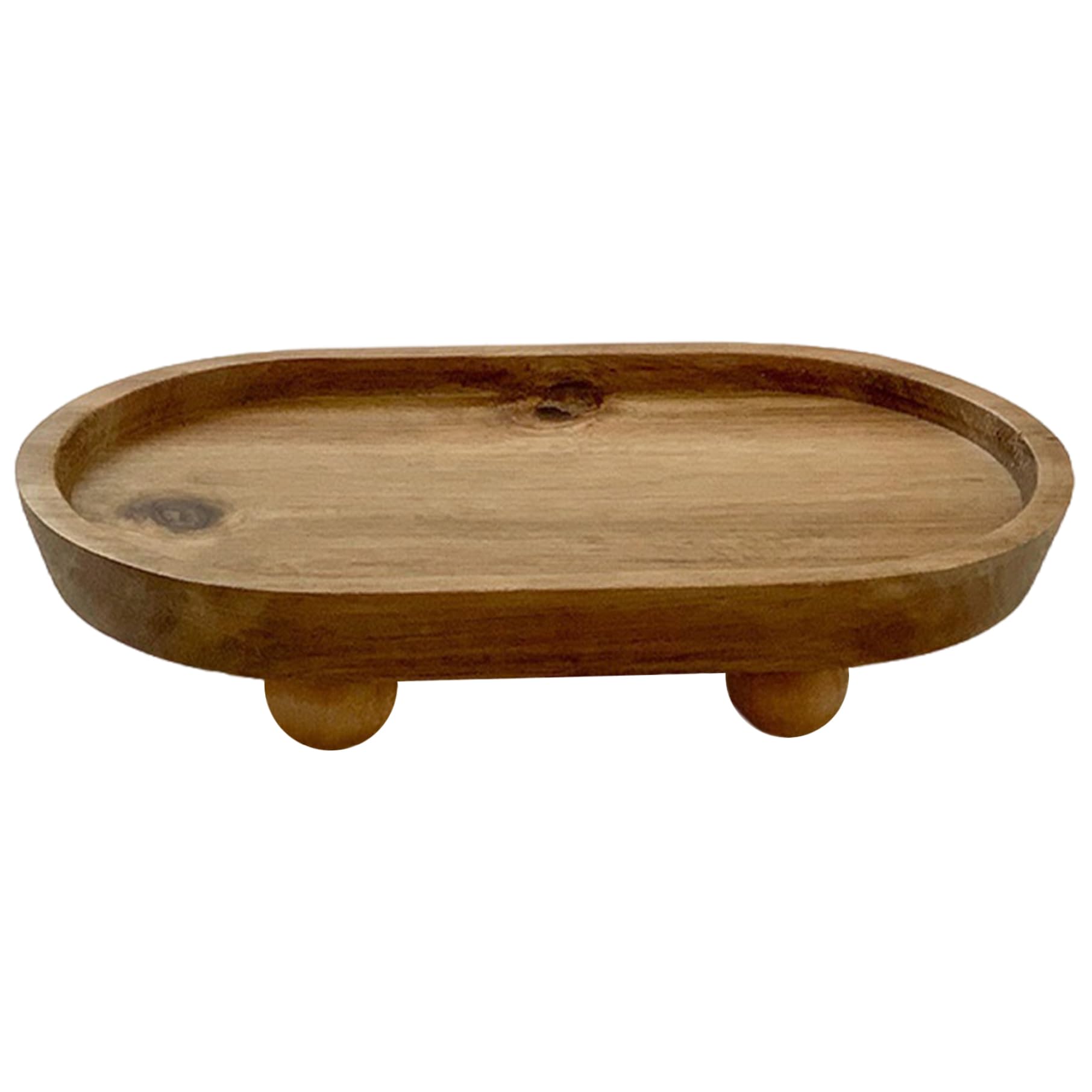 Plateau en bois rustique sur pieds, organisateur de savon premium