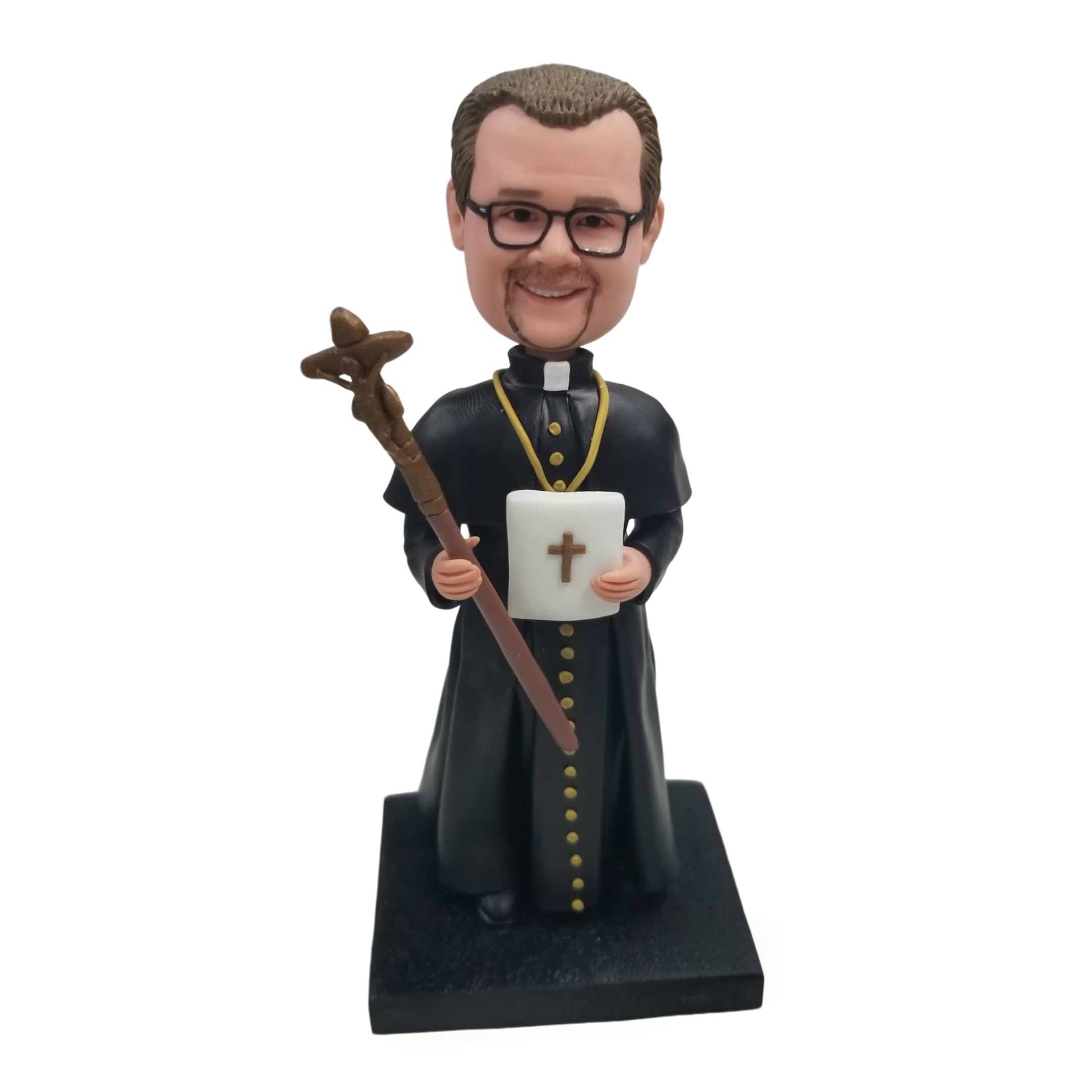 Figura 3D personalizada de Bobblehead, figura de sacerdote masculino sacerdote religioso, decoración de iglesia personalizada, regalos para sacerdotes, ministros y coleccionistas religiosos
