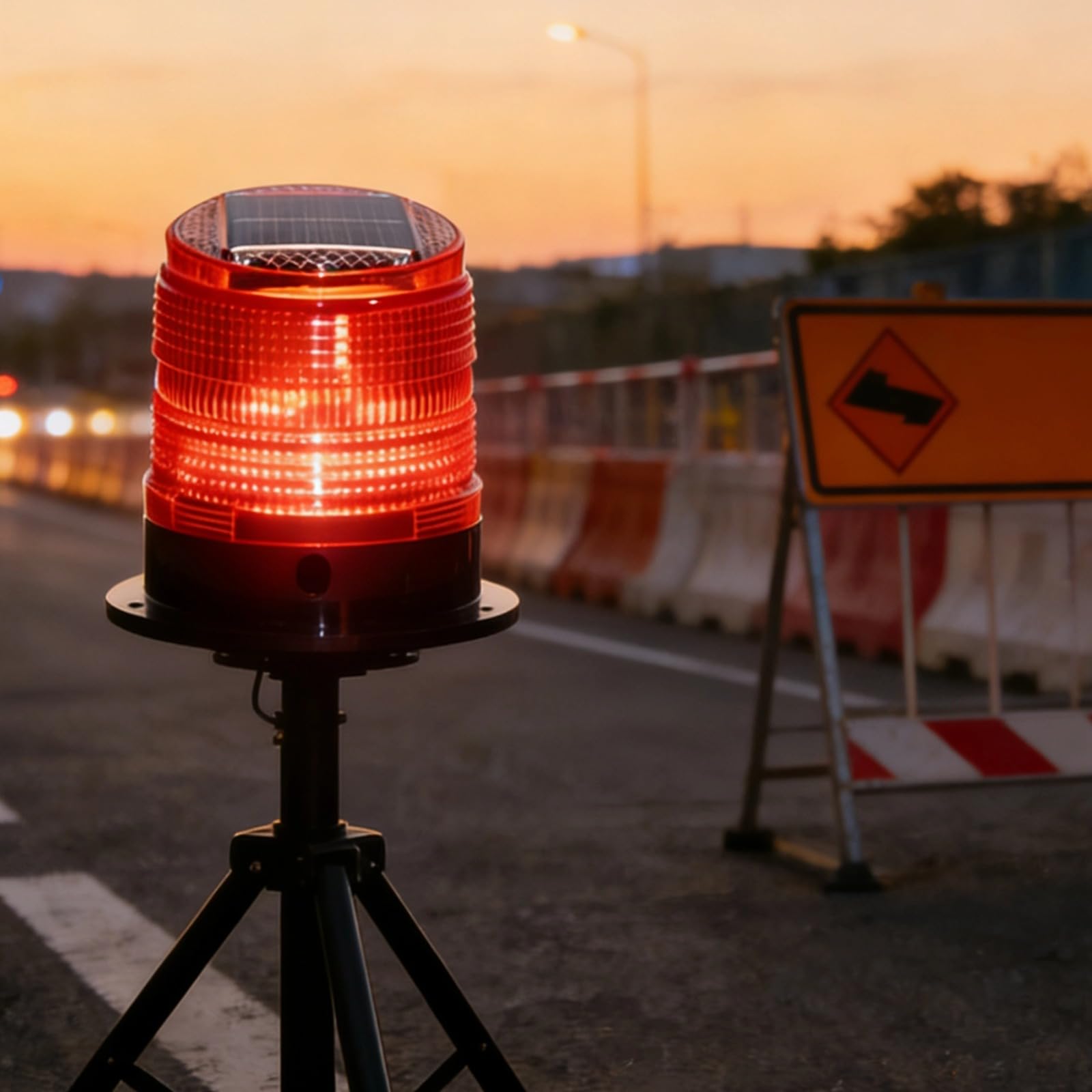 Warnleuchte mit Solarbetrieb, rote LED-Blitzleuchte mit stark haftendem Sockel, 360° Sichtbarkeit, wasserdicht, Notfall-Stroboskop für Fahrzeug, Verkehr, Marine und Baustellen, bei Tag und Nacht