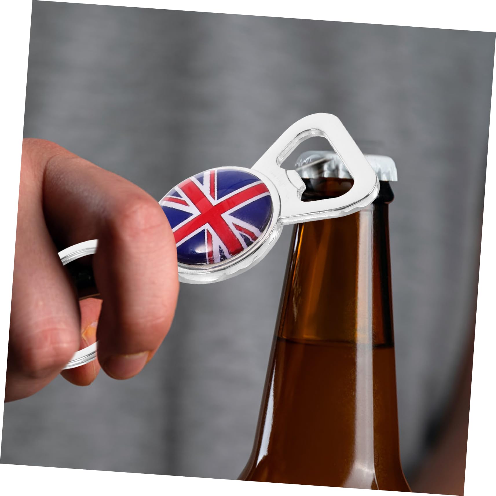 SOLUSTRE 10pezzi Apribottiglie Portachiavi Apribottiglie Decorativi Inossidabile Uk Flag Per e Speciali