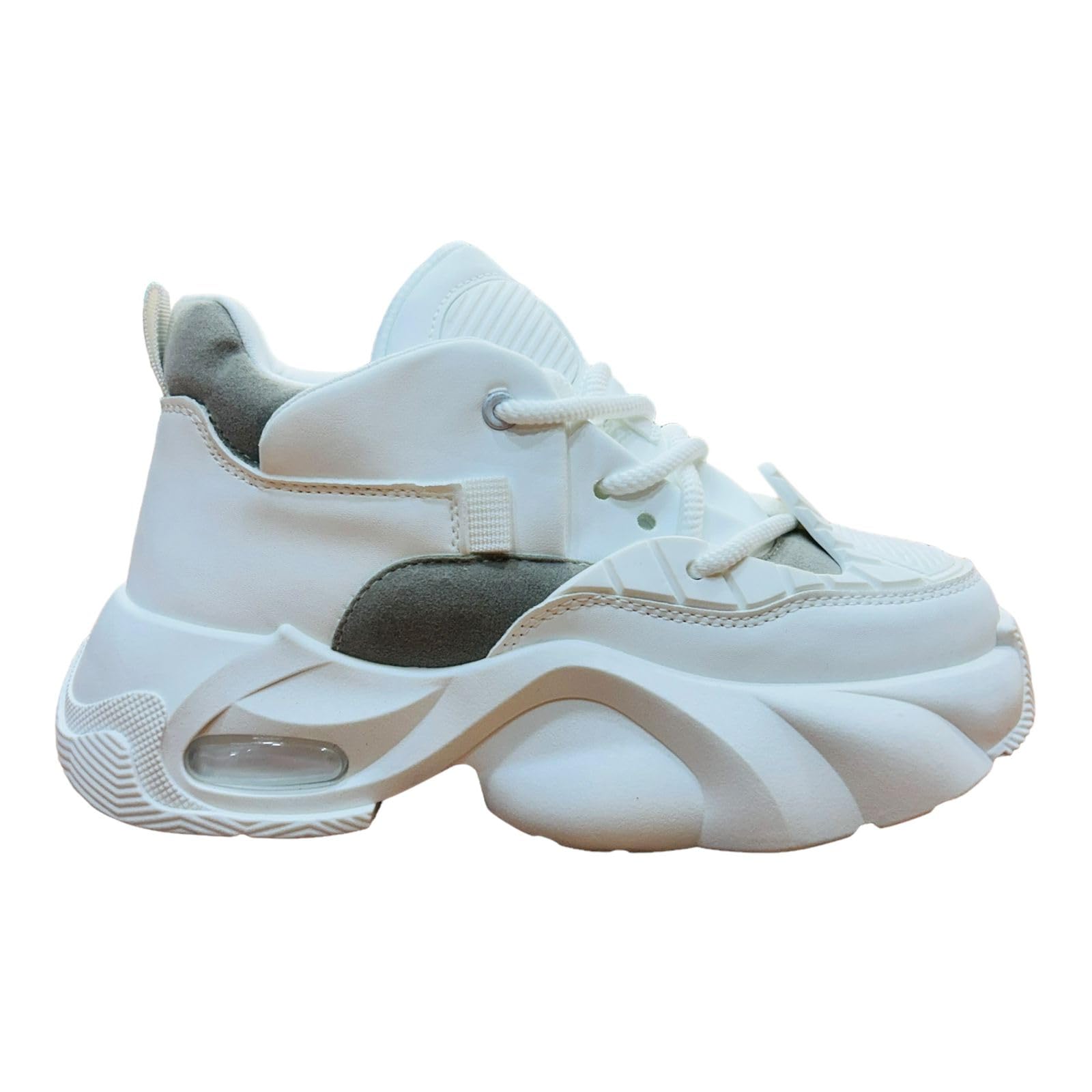 COMMANDER RULING FEETS Lace Up Sneaker Shoes for Men - White (CR1911) | Size 8 - UK/Indian | Trendy & Stylish Shoes for Him (B0DB62KCQH) Amazon Price History, Amazon Price Tracker