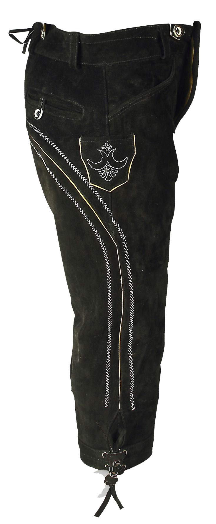ALL THE GOOD Herren Trachten Set Lederhose mit Trägern + Trachten Hemd Bayerische Oktoberfest (Hose + Hemd) SLB02