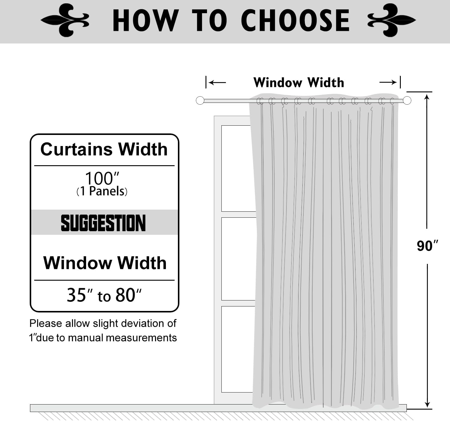 ChrisDowa Room Divider Curtain 90 Inches Long, Wide Blackout Sliding Door Curtain for Bedroom, Room Darkening Privacy Window Curtain for Patio Door (1 Panel Set, Navy Blue, 100 x 90 Inch)