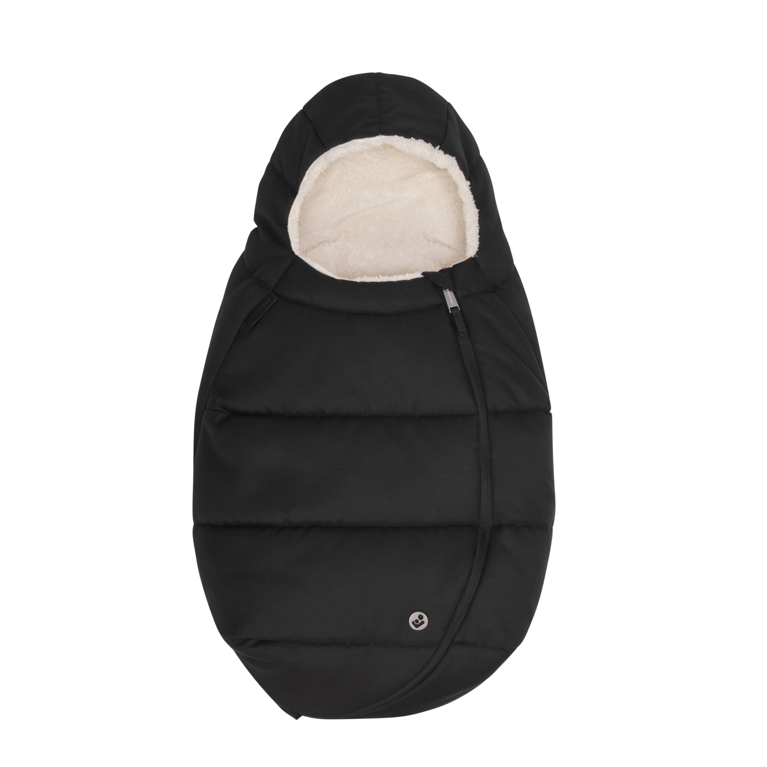 Maxi-Cosi Fußsack für Babyschalen, Fußsack für Babys (45 - 75cm), komfortabel, einfach und sicher, weiche robuste Stoffe, waschmaschinenfest, für alle Maxi-Cosi Babyschalen geeignet, Twillic Black