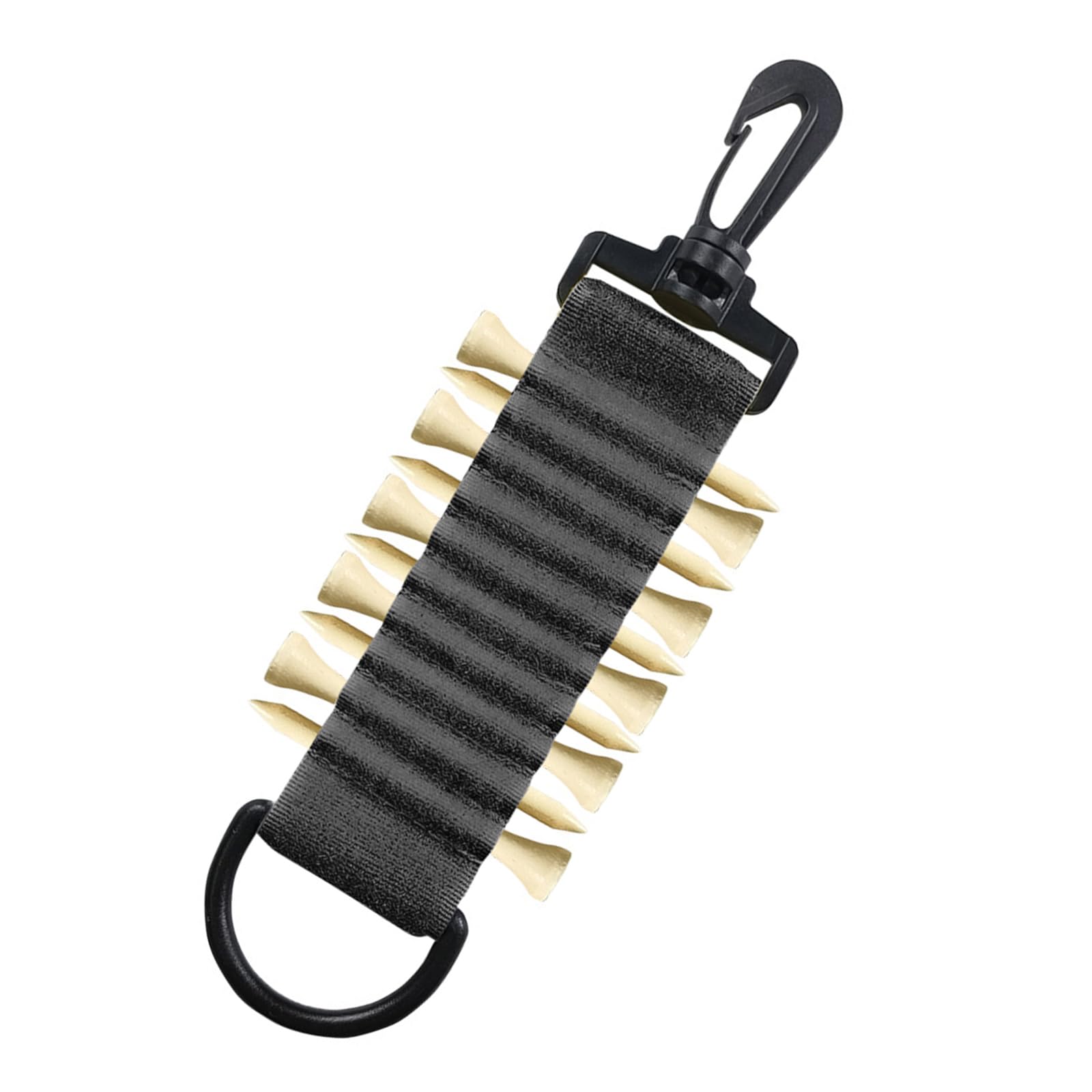 Support de tees de golf avec crochet porte-clés pour gants de golf autocollants, support de transport pour 10 tees de golf