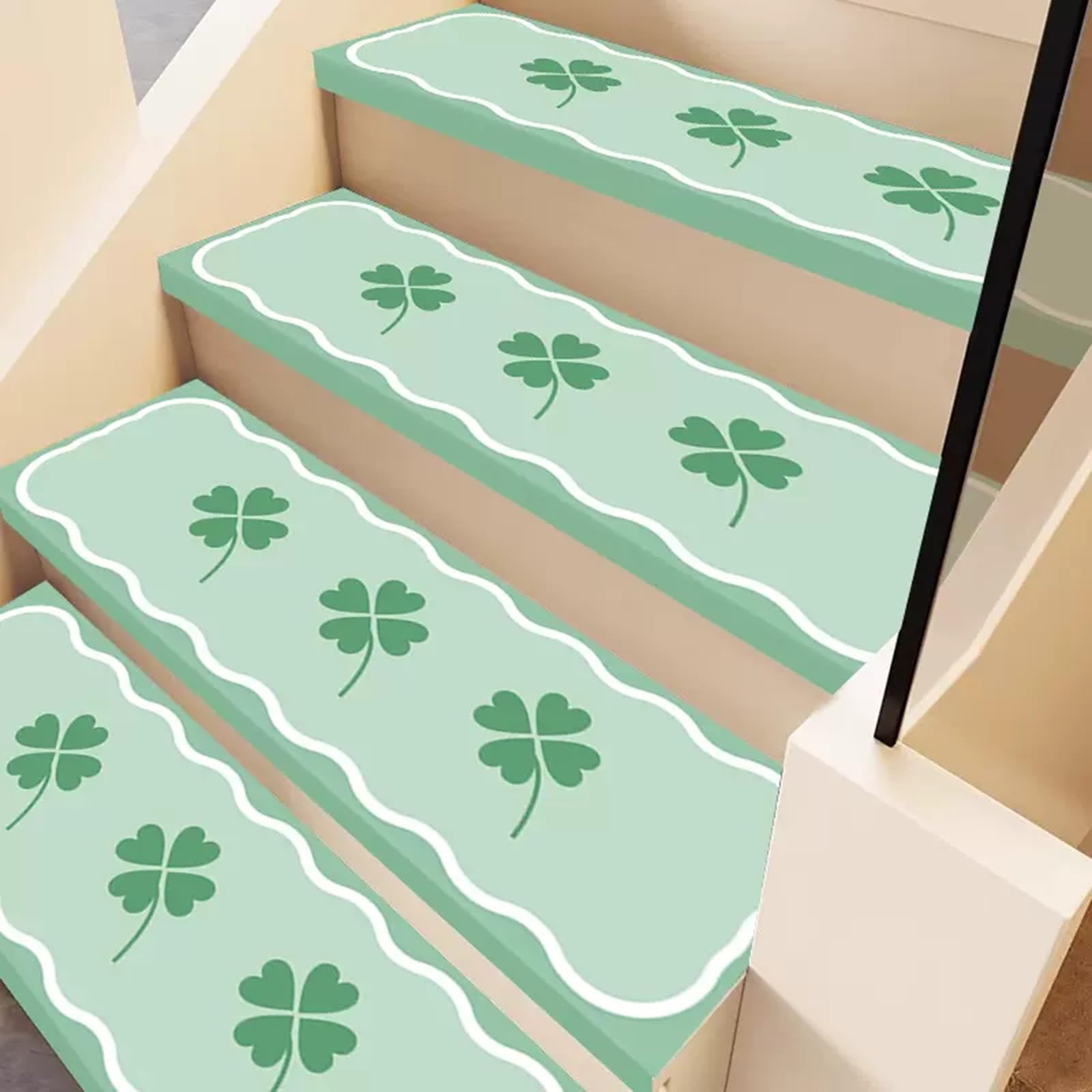 Lorxilar Non Slip Stair Mats for Wooden Stairs Bullnose Carpet Stair Treads Indoor for Kids Elders & Pets