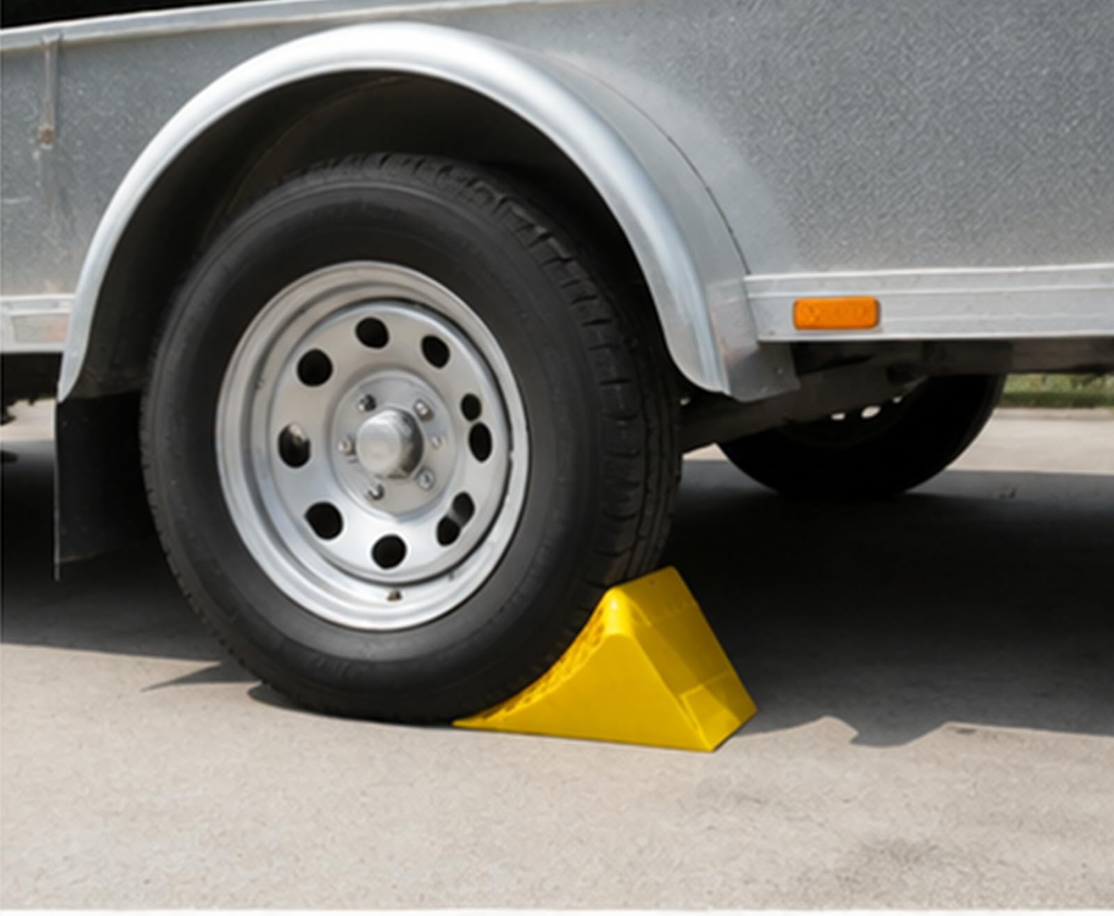 Blocca Ruota Veicolo, Cuneo Pneumatico per Auto E Rimorchi | Fermaruota in Materiale Sintetico Resistente Per Parcheggio, Adatto A Camper, Camion E Rimorchi
