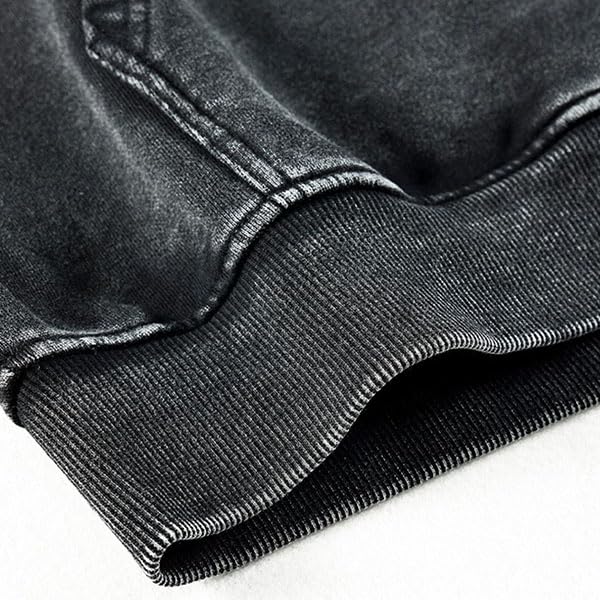 BNNNRNJA Unisex Anime Washed Hoodie Cosplay Costume Men Vintage Sweatshirts Long Sleeve Casual Hooded Pullover for Women: Black-b 3X-Large