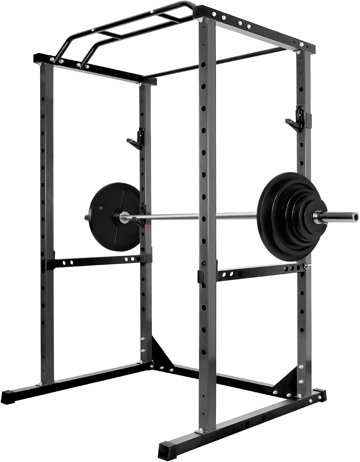Generic Generic Squat Rack Power Cage – 1200LB Capacity with Weight Storage & Attachments