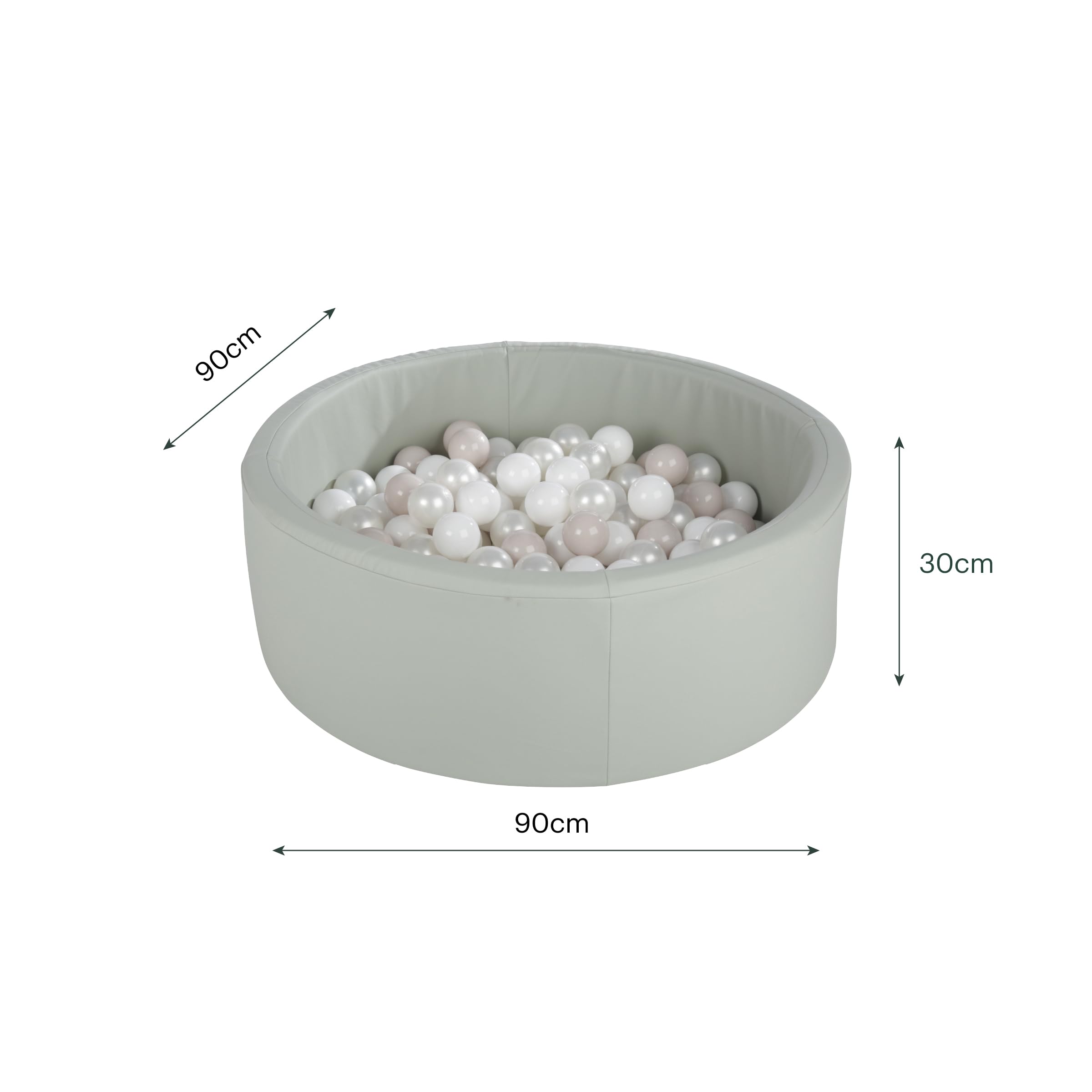 CuddleCo Soft Play Ball Pit con palline in sale marino, incoraggia la fiducia, la coordinazione e il gioco creativo, schiuma leggera, rivestimento in finta pelle lavabile, per lo sviluppo precoce dai