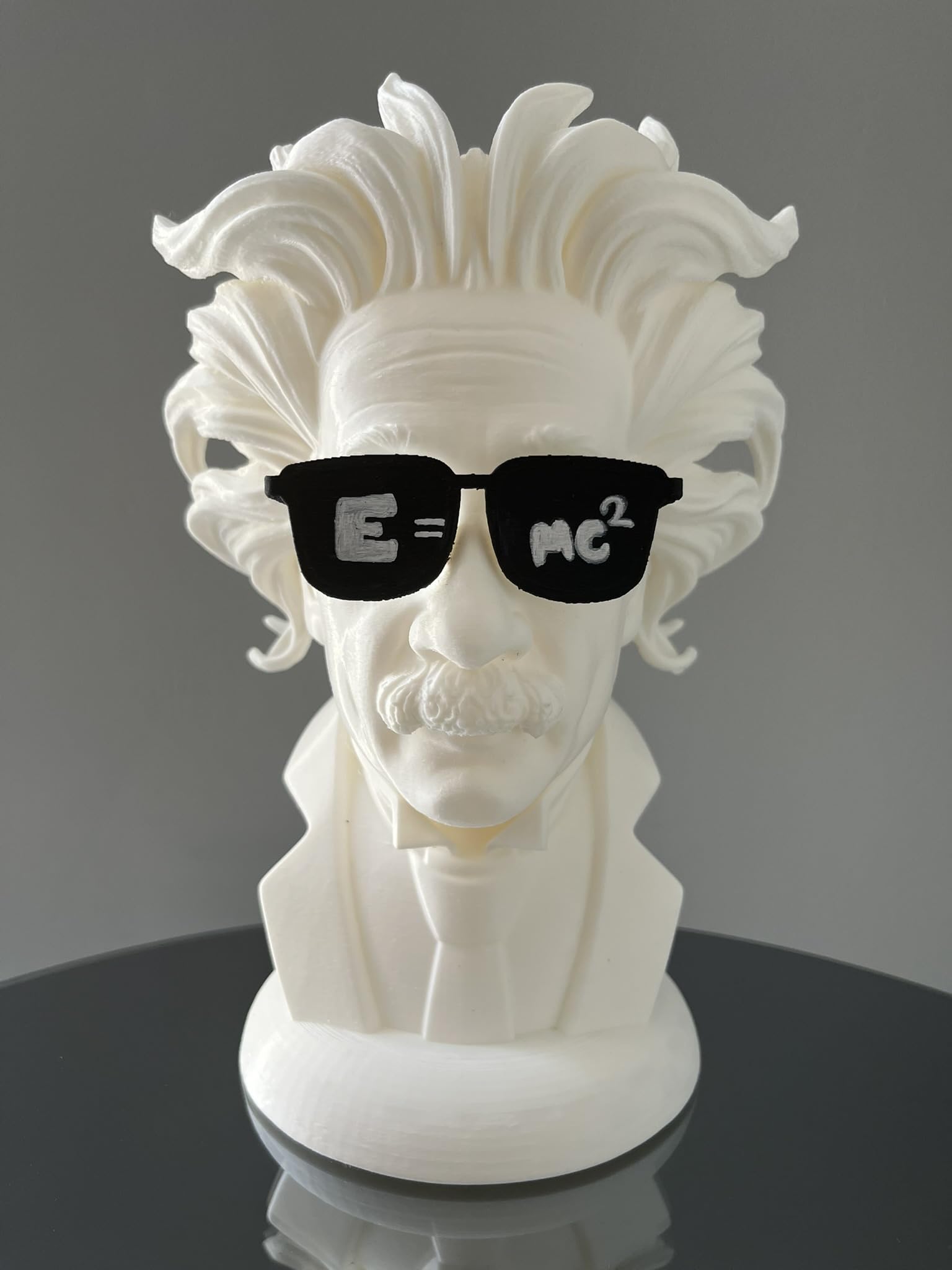 Albert Einstein Decorative Bust E=mc2 Modern Einstein Sculpture with Sunglasses 10 inch