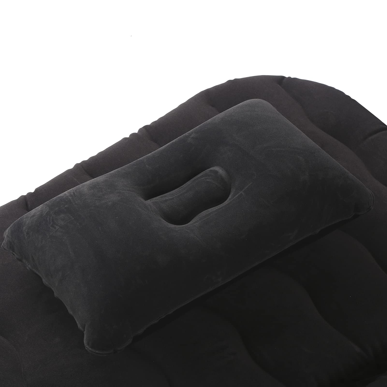Alomejor Materac Dmuchany PVC Uciekający Materac Samochodowy 174 X 126 Cm 12 V Pompa Wewnętrzna Szybkie Nadmuchanie Powierzchnia Blokująca Hałas dla SUV MPV RV Camping Travel (BLACK)