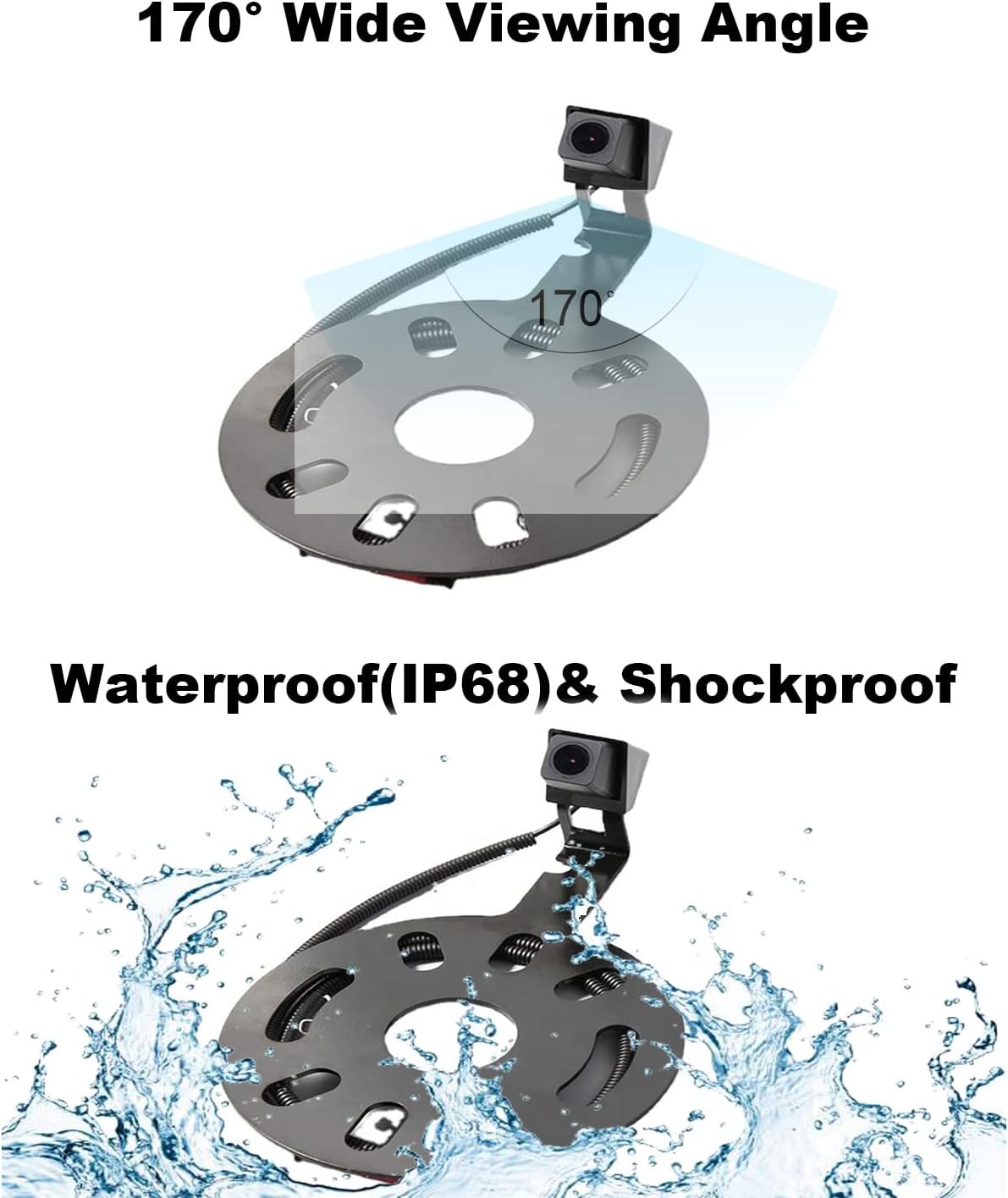 Car Backup Rear View Reverse Spare Tire Mount Camera for Jeep Wrangler 2007-2018 Waterproof Reversing Parking Aftermarket Camera with Wire Adapter