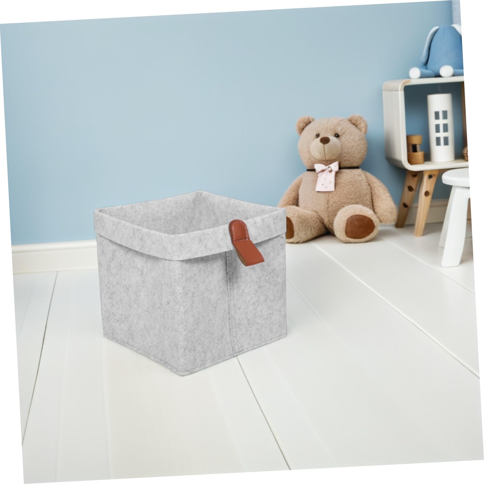 6 Stück-pack Faltbare Filz Aufbewahrungsboxen in Würfelform Platzsparendes Design Tragbar für Kinderzimmer und Schrankorganisation