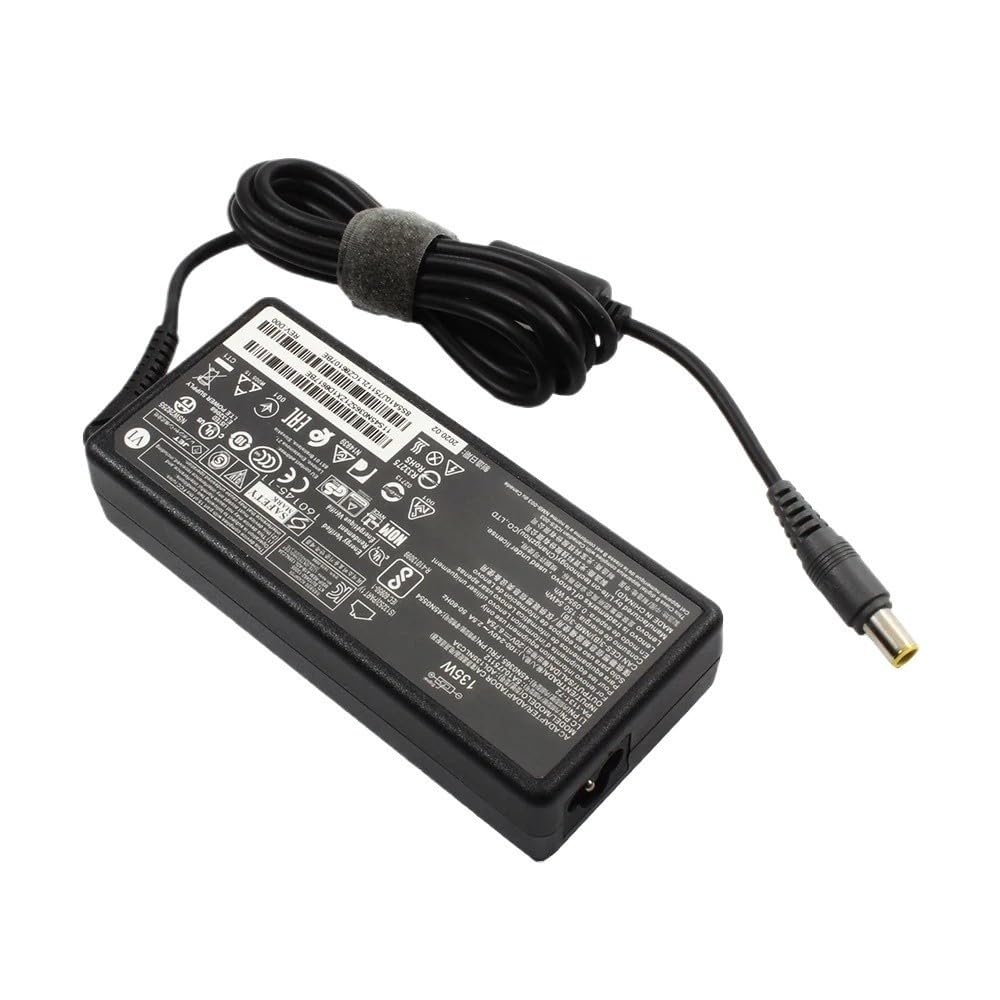 for Lenovo ThinkPad T430s T510 T520 W510 W520 W530 2P 45N005 Laptop AC Adapter Power Charger 20V 6.75A 135W 7.9x5.5mm 2-P(Power Adapter Only)