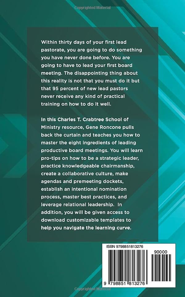 Miniatura 2 de Chairing Church Board Meetings Eight ingredients to leading spiritually productive board meetings. (A Charles T. Crabtree School of Ministry