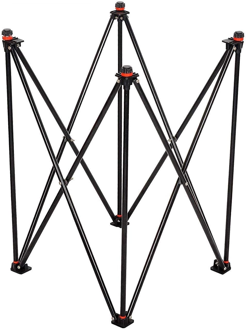 Foldable Height Hydraulic Adjustable Carrom Board Stand for All Size Carroms | 24 Inch | Black | CS 350