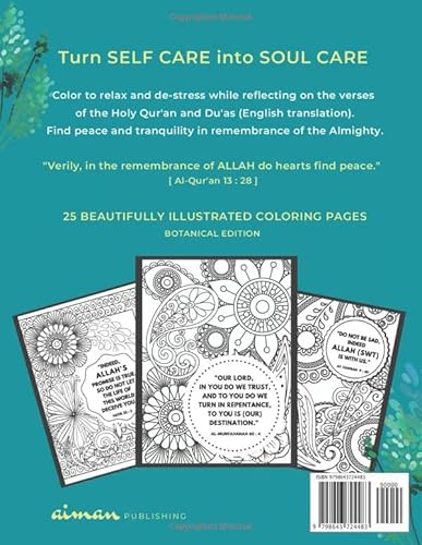 A Gift For The Soul - Islamic Coloring Book: For Muslim Adults And Teens : Featuring Flowers And Botanical Patterns With Verses From The Quran (Vol.1) #TOP1