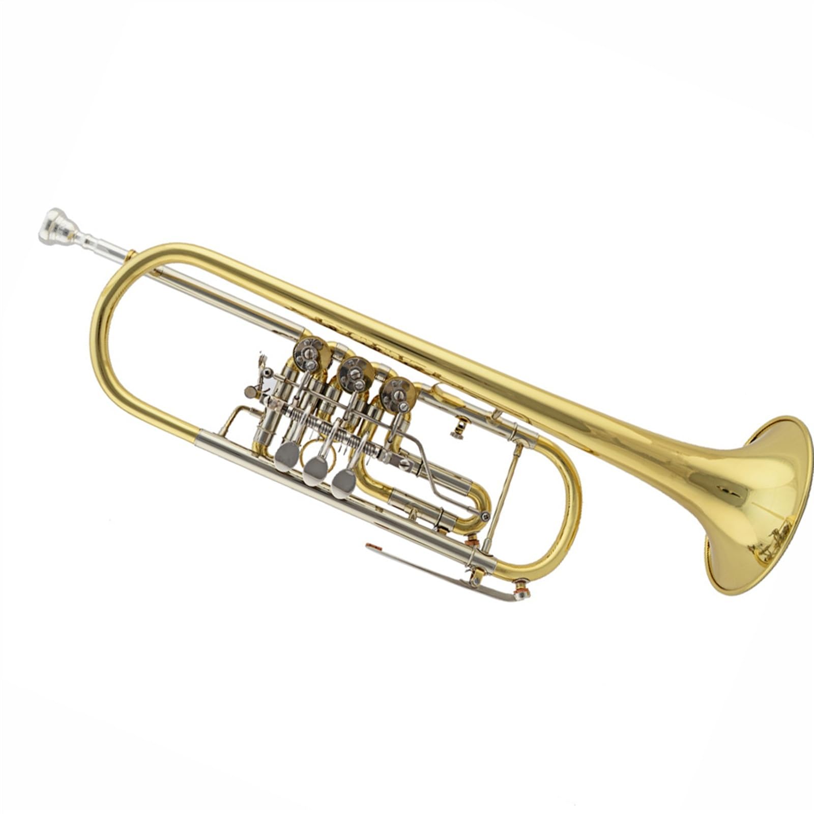 Trąbki Trąbka B-dur Instrument Muzyczny Płaski Ton Mosiądz Profesjonalny Początkujący Ton Trwała Trąbka