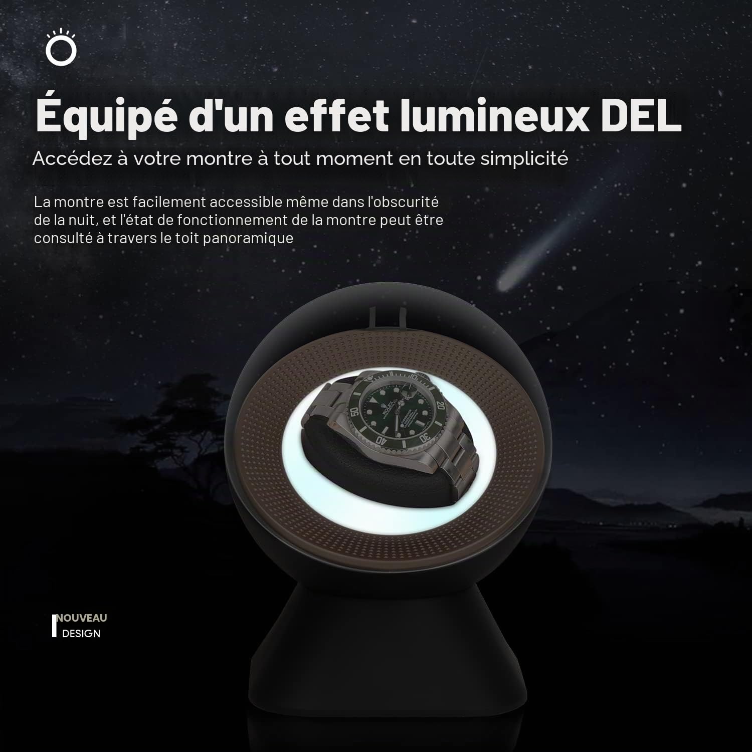 Remontoir automatique pour montre Rolex Intelligent à un bouton Opération Espace Design, Compacte