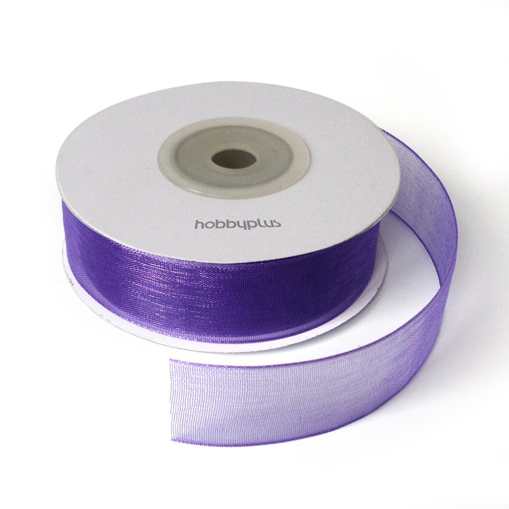 25 Yards Full Reel 20mm Organza Ribbon Roll (OGZ#470-Purple)