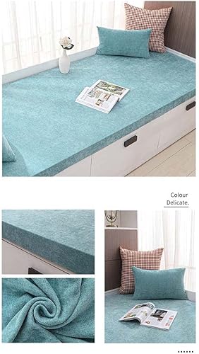 Miniatura 9 de YURRO Cojín cómodo para banco de ventana con lazos, 123 pulgadas de grosor, almohadillas personalizadas para muebles de jardín, patio, comedor,