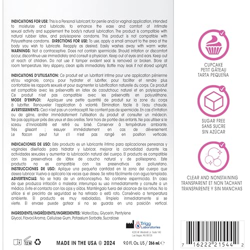 Image of Wet Frosted Cupcake Edible Lube, Condom Safe, Sugar-Free, 9 Fl Oz