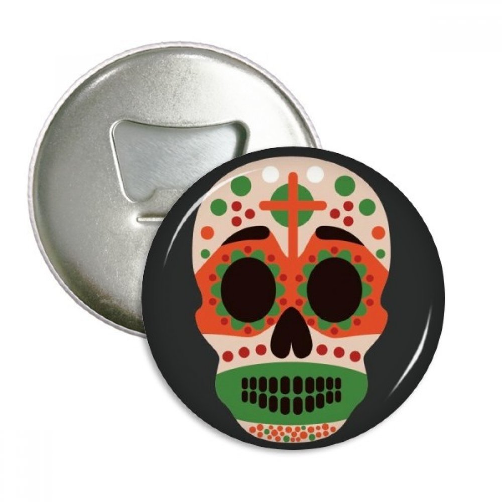 Décapsuleur aimanté et badges crâne mexicain : idée cadeau originale 3pcs
