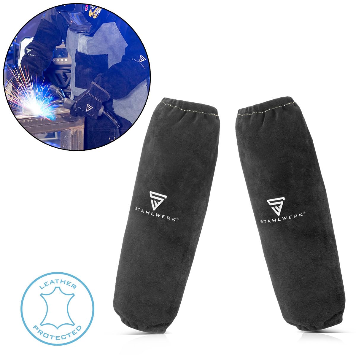 STAHLWERK Schweißerschutzkleidung-Set mit Schweißerschürze und Handschuhen