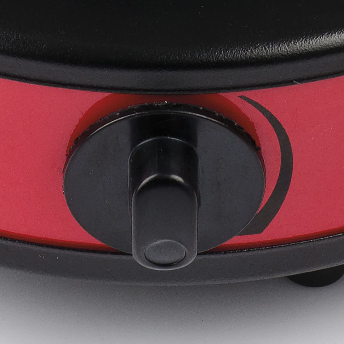 G3 Ferrari G10157 przenośna kuchenka elektryczna, 500 W, regulacja temperatury, płyta żeliwna 11 cm, lampka ostrzegawcza optymalna na kemping, czerwony