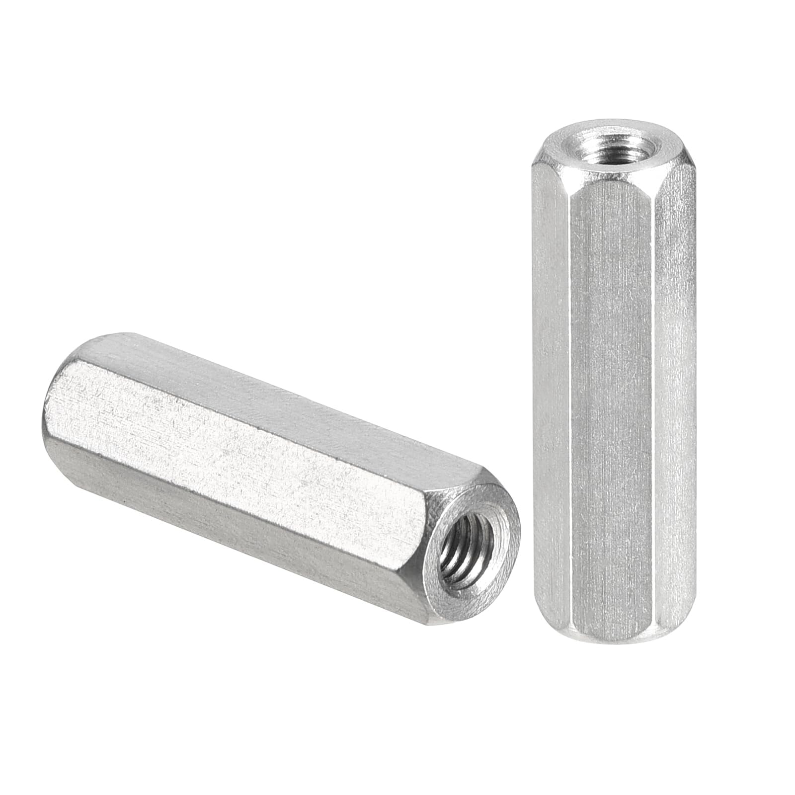 TA-VIGOR M4 x 25mm Hex Coupling Nuts, 304 Stainless Steel Threaded Rod Connector for Home Machine Industrial 5 Pcs