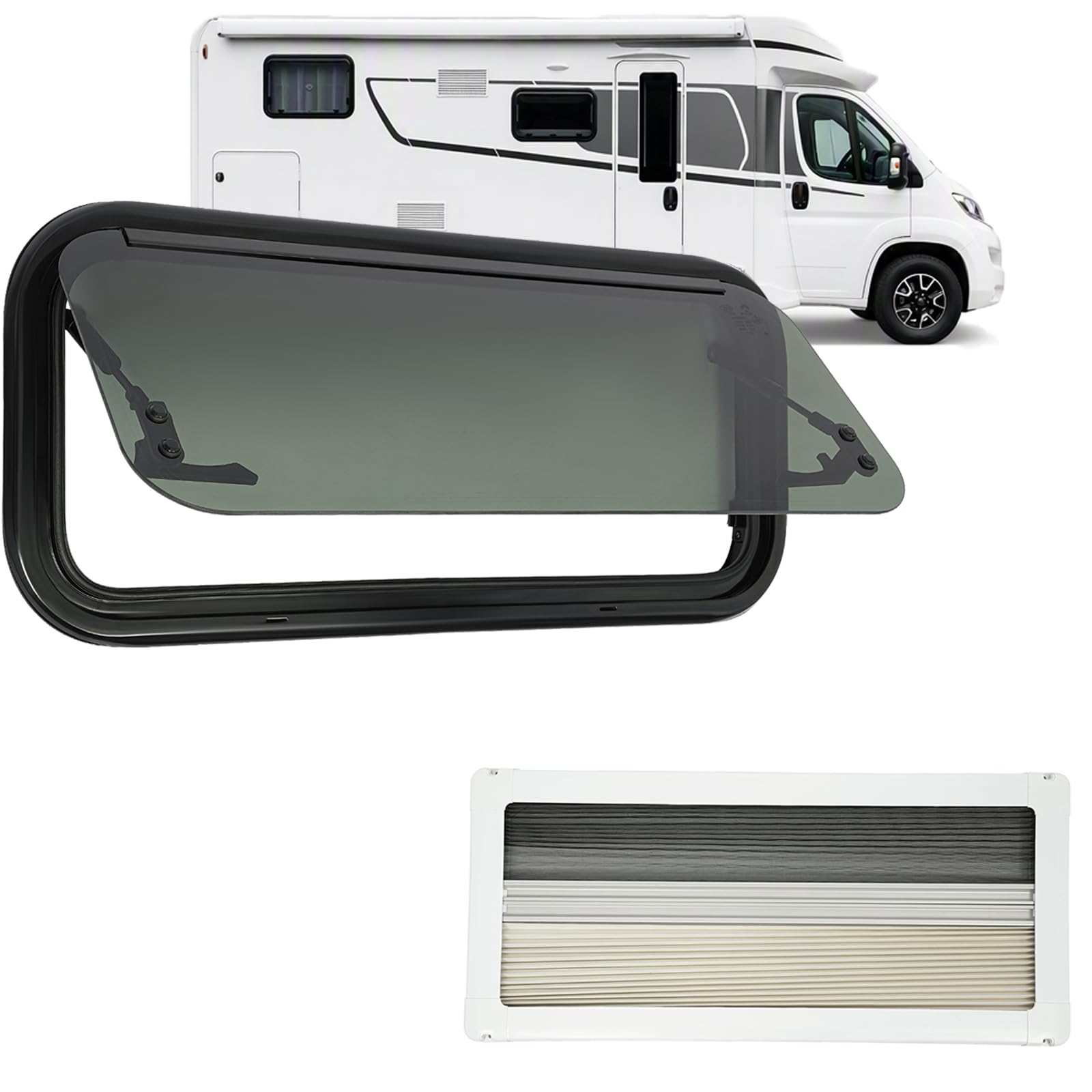 70x30cm Fenêtre de camping-car 85°Fenêtre Latérale Moustiquaire