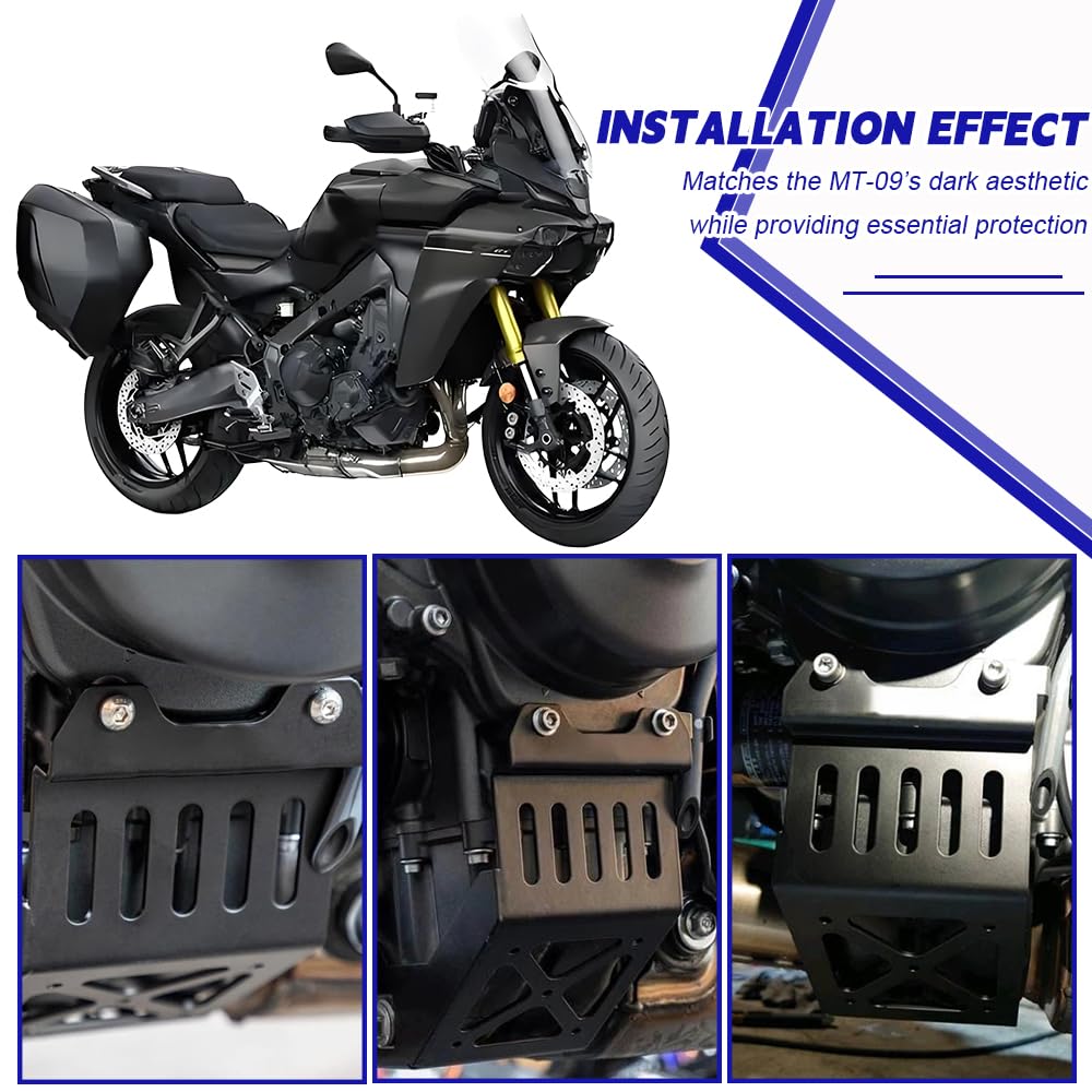 MT-09 Black Engine Skid Plate Bash Frame Engine Guard Protector Cover Chassis Guard Off-Road Protection for MT-09 MT09 SP Tracer9 Tracer 9 GT Tracer 9GT 2021-2025