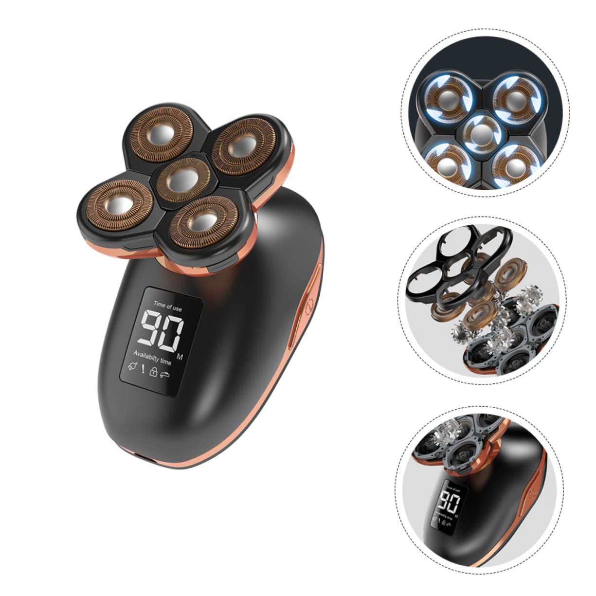 SHERCHPRY 1 PC Five Head Rechargeable Shaver for Service Hair Trimmer with Charging Durable Material for Home and Travel Easy to Clean and Use