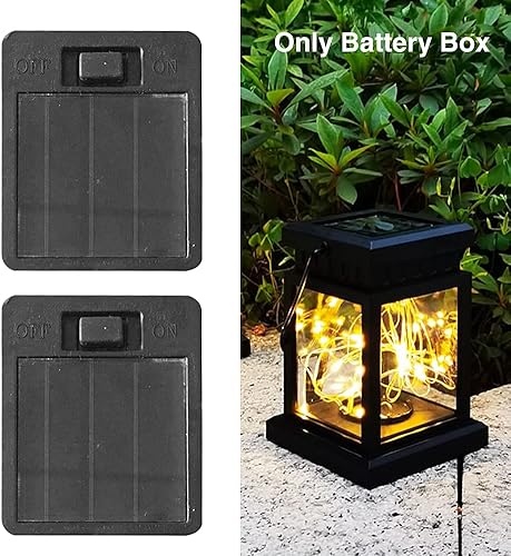 Miniatura 8 de iayokocc Paquete de 2 piezas superiores de repuesto de luz solar para linternas colgantes al aire libre, panel solar, tapa de farol, caja de