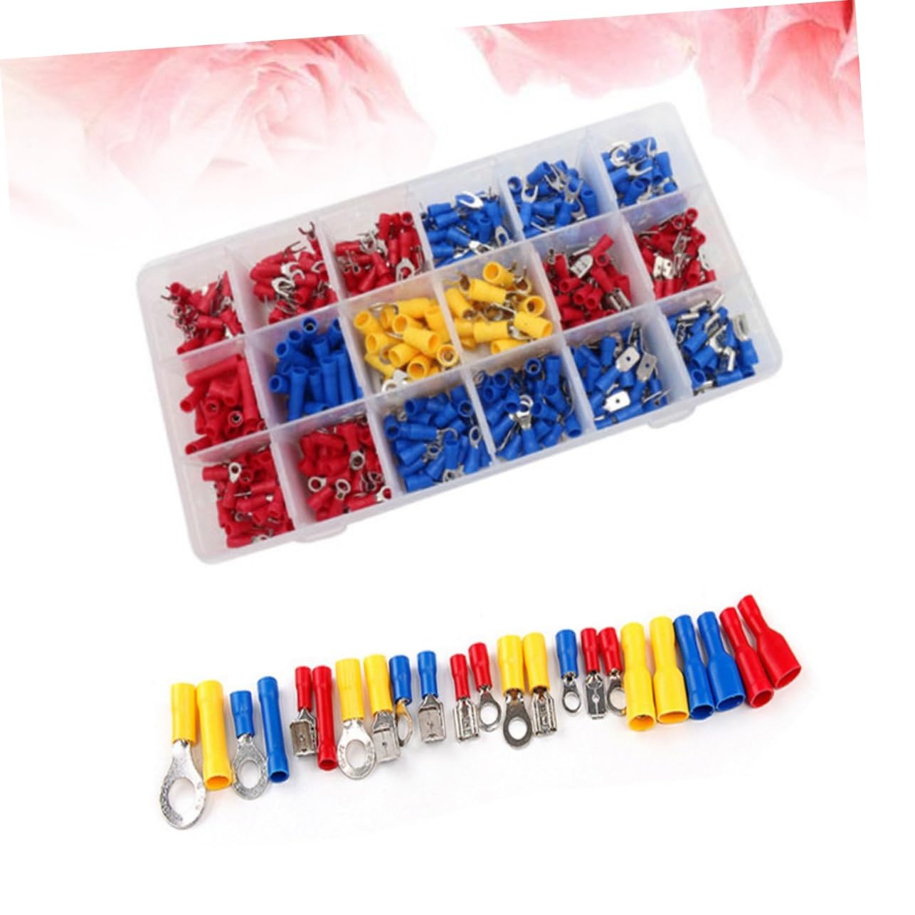 DOITOOL 520stücke Set Mit Crimpverbinder Flachsteckverbinder Ring Und Gabelkabelschuhen Isoliert Für Anhänger Und Wohnmobilbeleuchtungsreparaturen