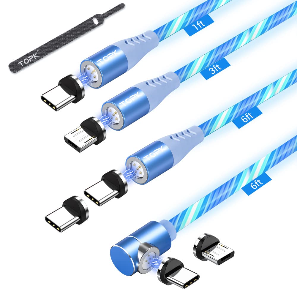 Topk Magnetic Charging Cable Pack 1ft 3ft 6ft 6ft Desertcart