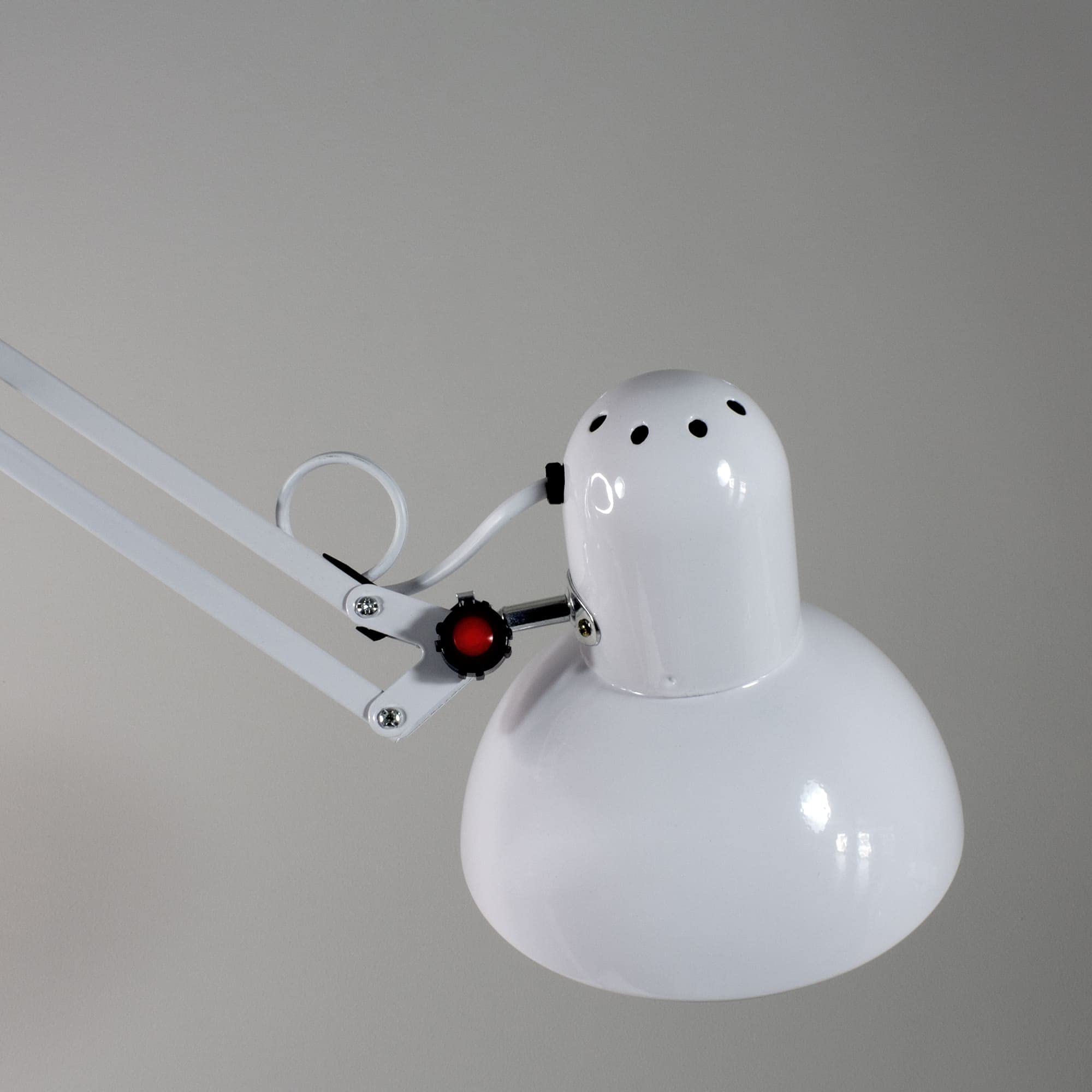 Wonderlamp - Lampada da terra articolata Avati, Lampada da terra bianca, Altezza regolabile, Corpo e testa articolabile, Lampadina 1xE27